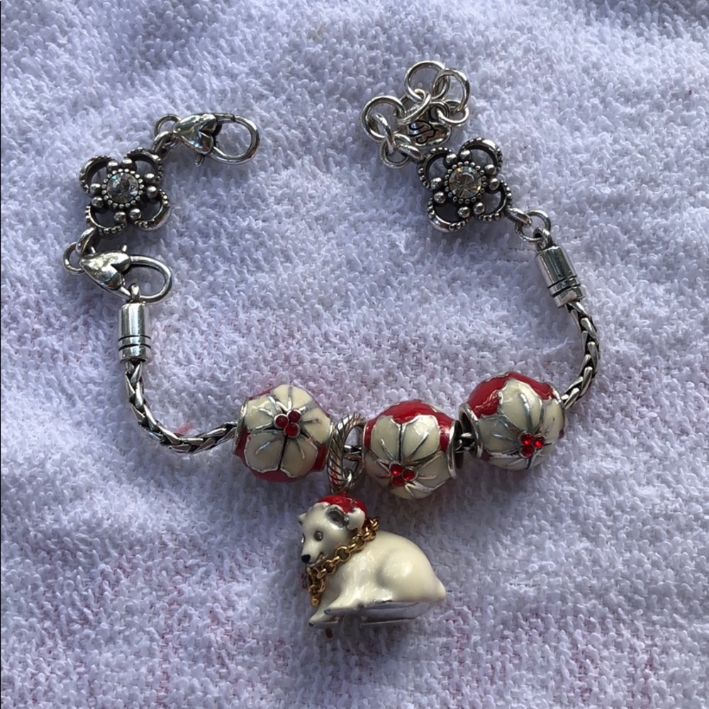 Brighton charm bracelet with 4 charms